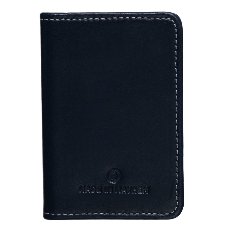 Navy leather wallet for men