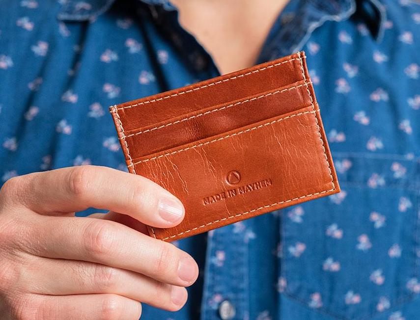 compact leather wallet