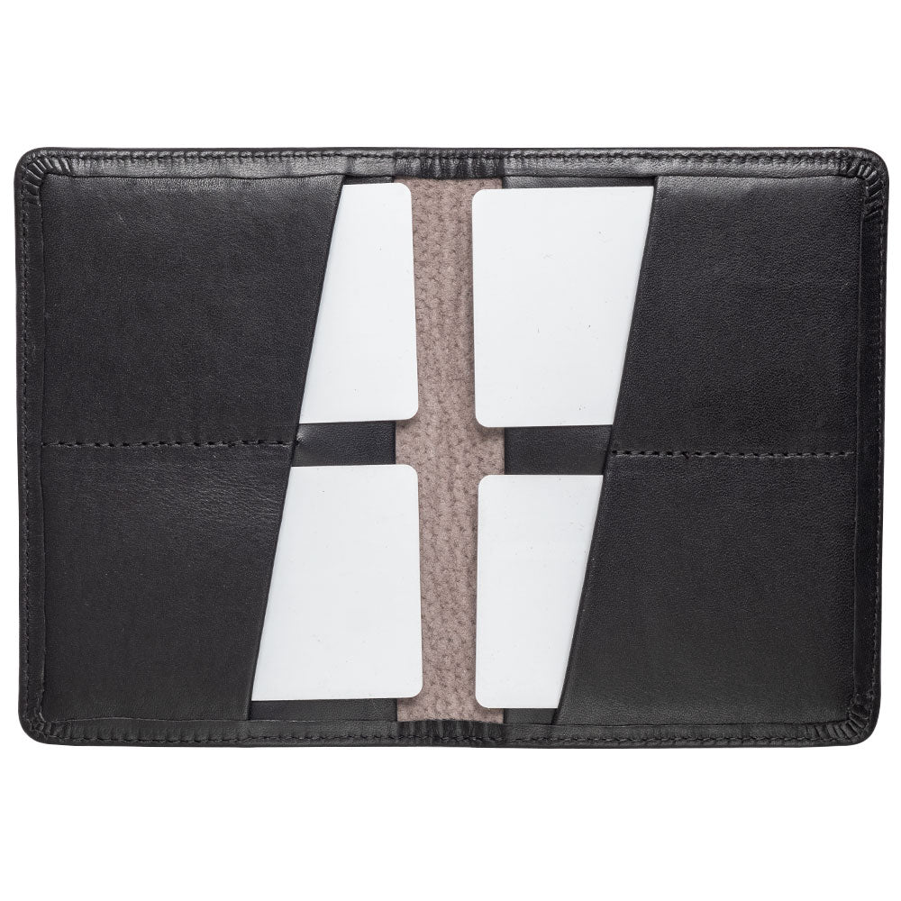 black compact travel wallet