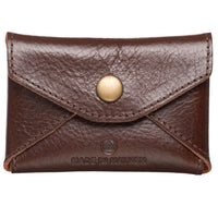 compact brown leather wallet