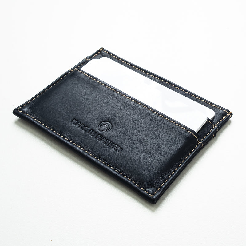 Compact Navy leather wallet for men