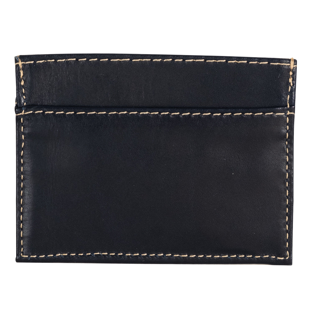 Minimalist Navy leather wallet for men