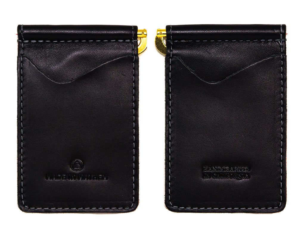 Black leather wallet for me with money clip