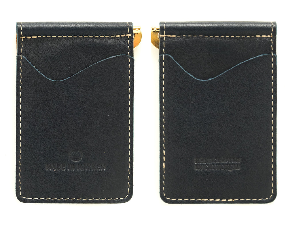 navy blue money clip wallet