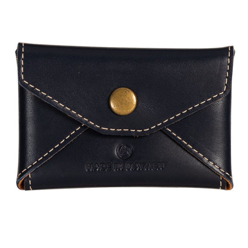 Navy blue leather coin purse