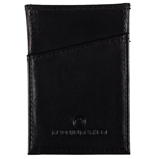 Black leather small wallet for men