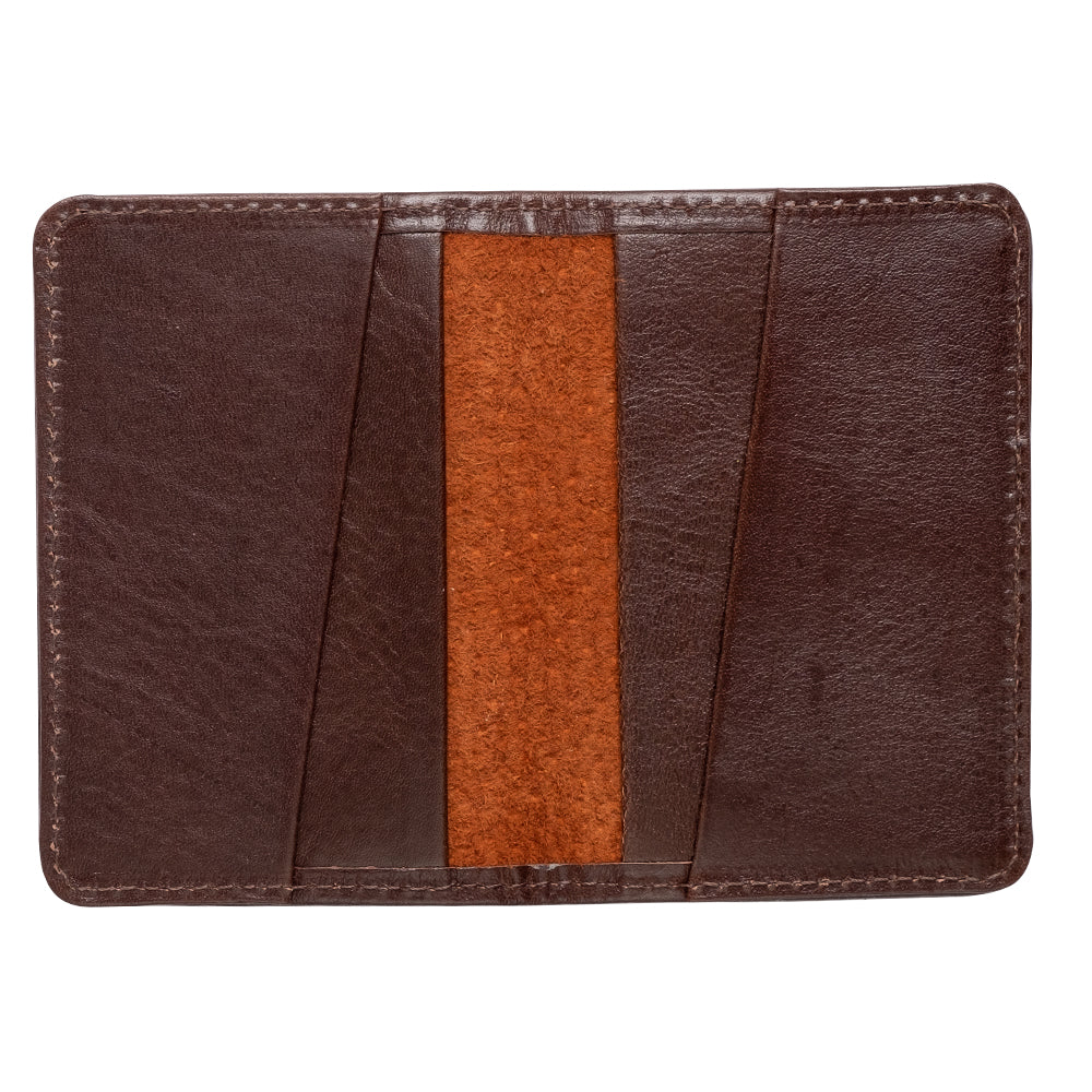 brown leather wallet for front pocket